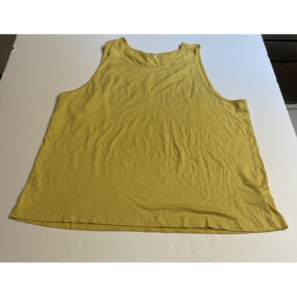 Amazon Essentials Women's Yellow Solid Scoop Neck Sleeveless Tank Top XL Regular